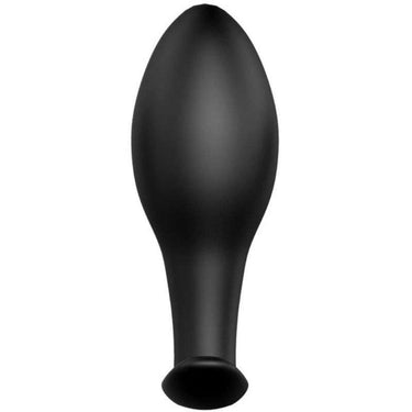 Plug Anale in Silicone Nero con Design Pene e Maniglia Ergonomica